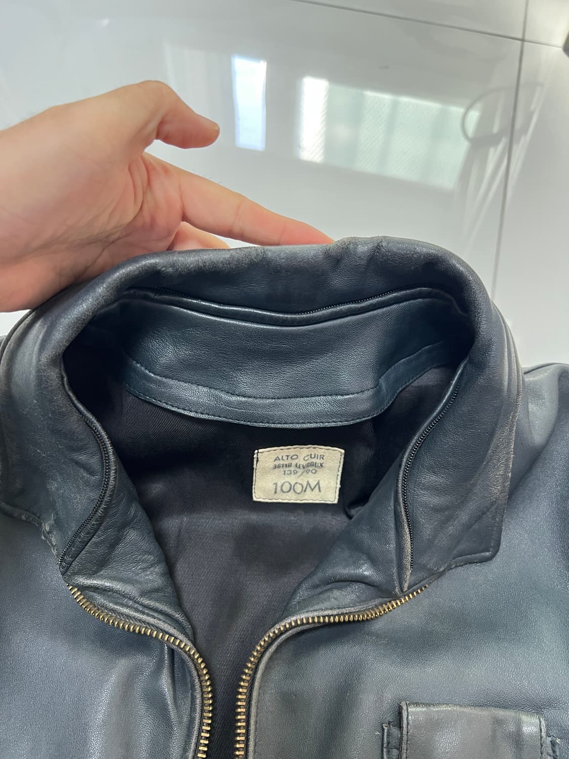 80s 프랑스 공군 파일럿 레더 자켓 오리지널 상품이미지6