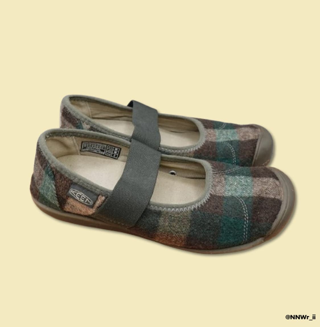 KEEN MARY JANE CHECK BROWN 상품이미지2