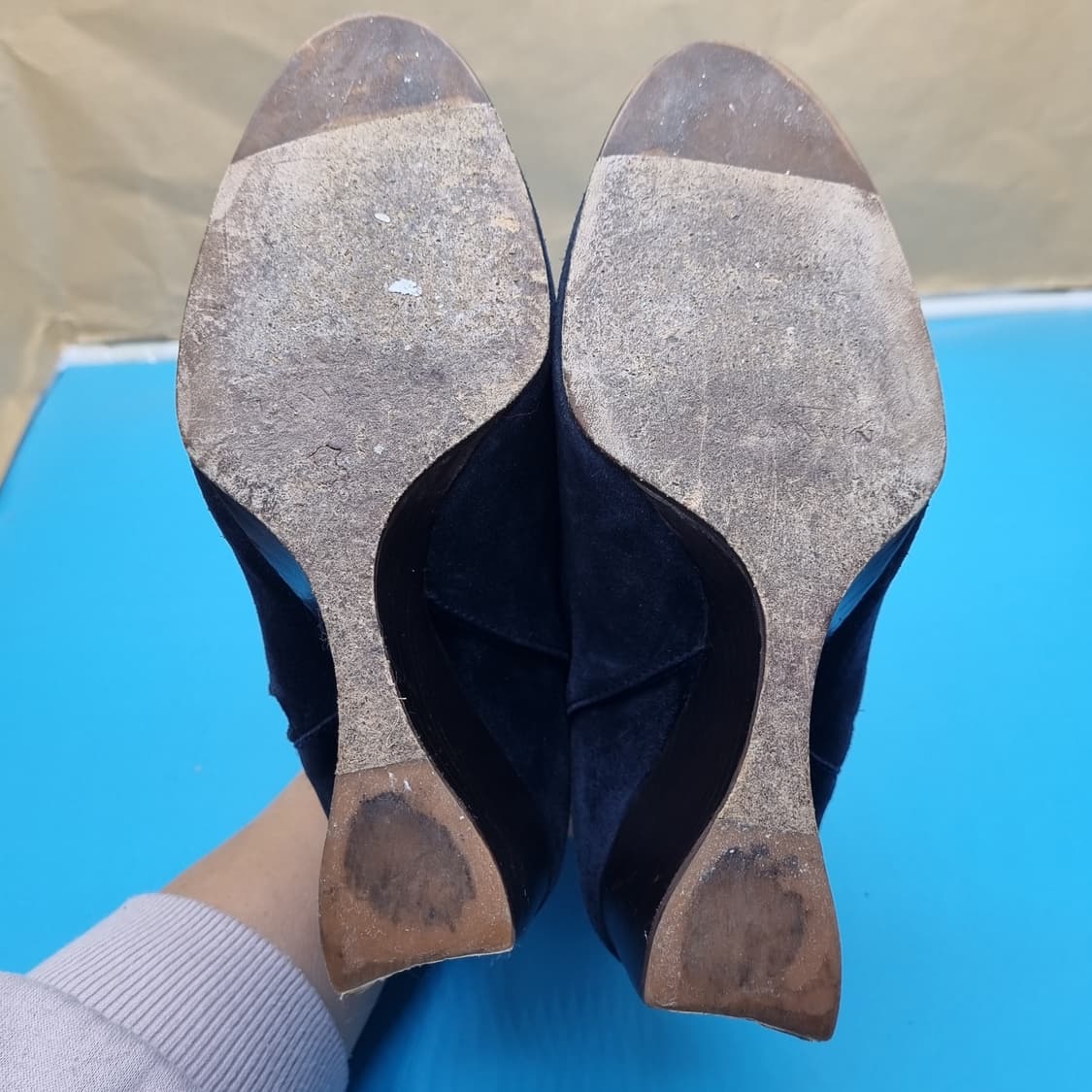 랑방 스웨이드 앵클부츠 230 굽9 상품이미지3