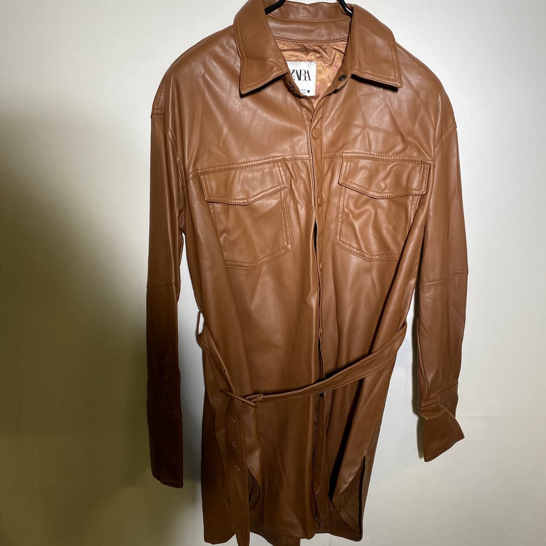 자라 여성 롱 가죽자켓 S-M 상품이미지2