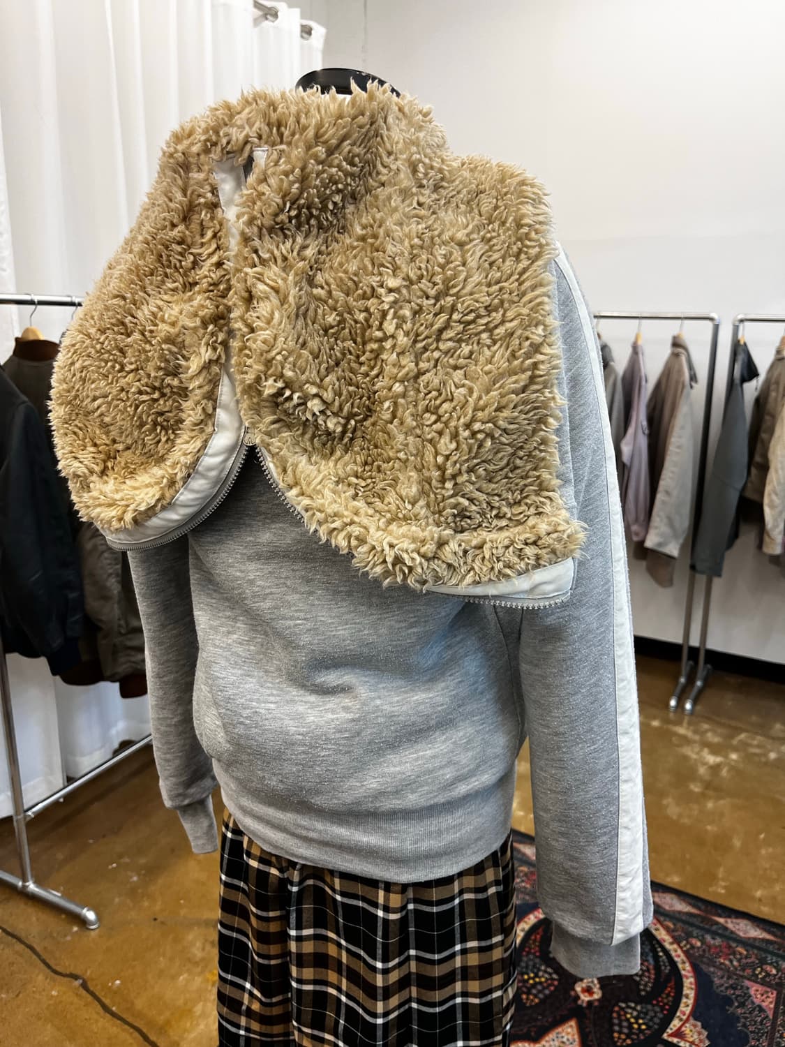 디젤 시어링 후드 집업 블루종 상품이미지8