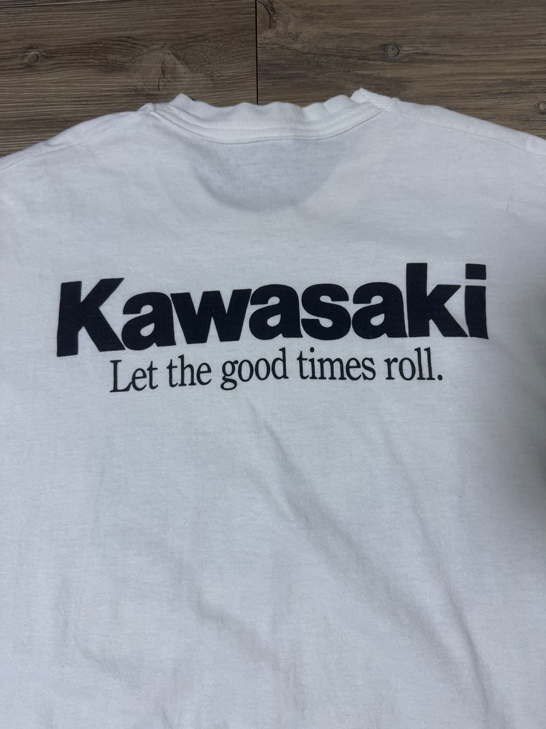 90s usa kawasaki 오토바이 슬로건 프린트 티셔츠 상품이미지4