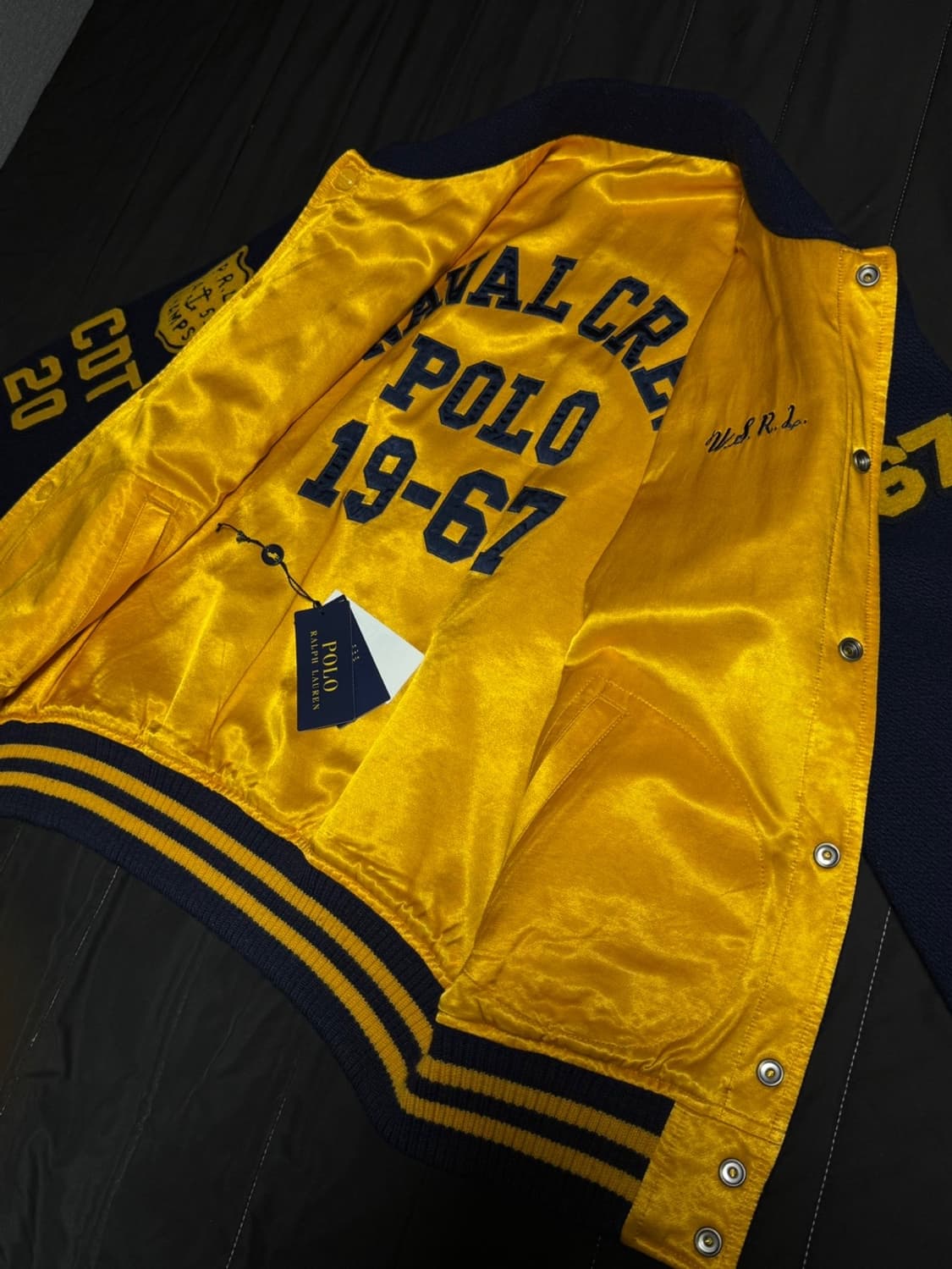 폴로 랄프로렌 리버시블 트윈 새틴 바시티 자켓 (S) 상품이미지3