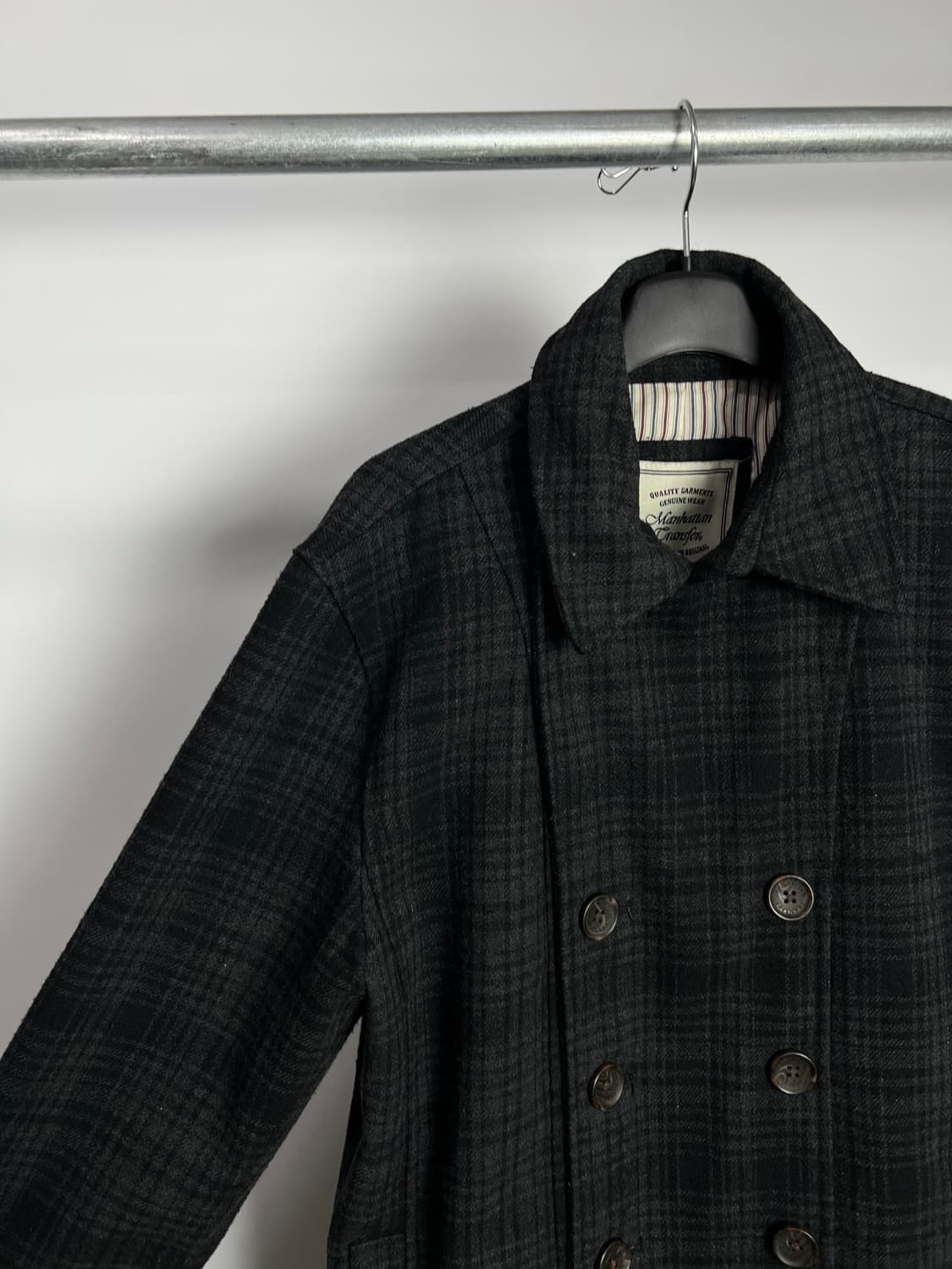 MANHATTAN TRANSFER 울 혼방 체크 더블 자켓 상품이미지2