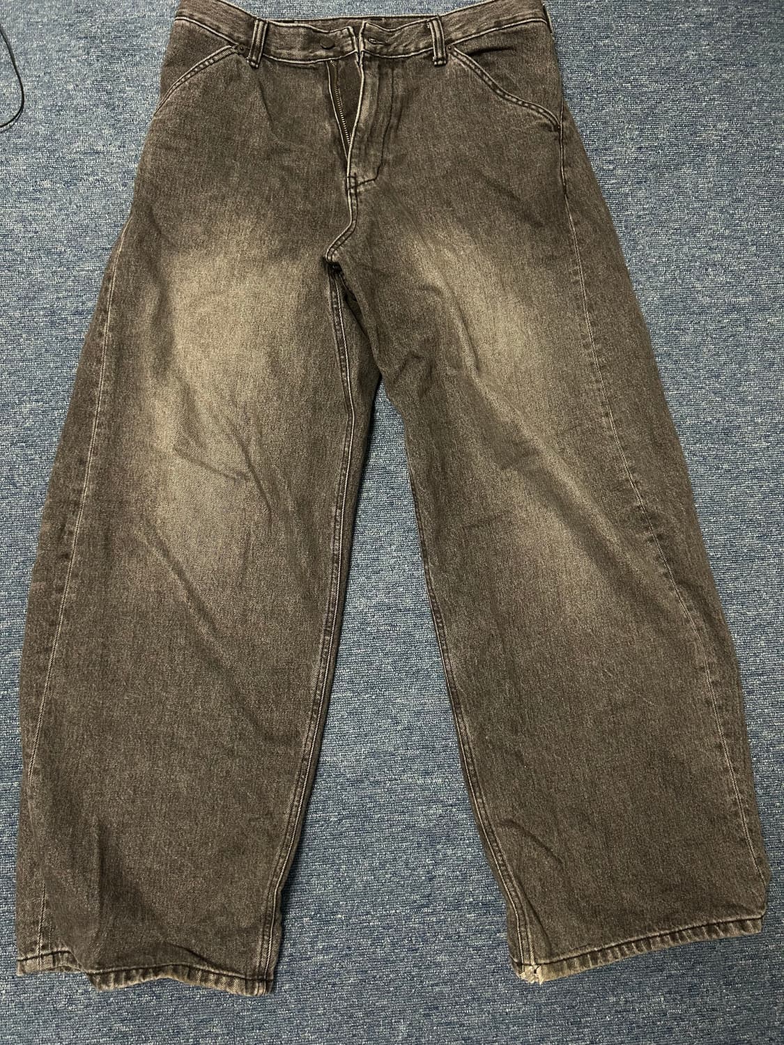 해칭룸 와이드커브진 워시드블랙3사 상품이미지3