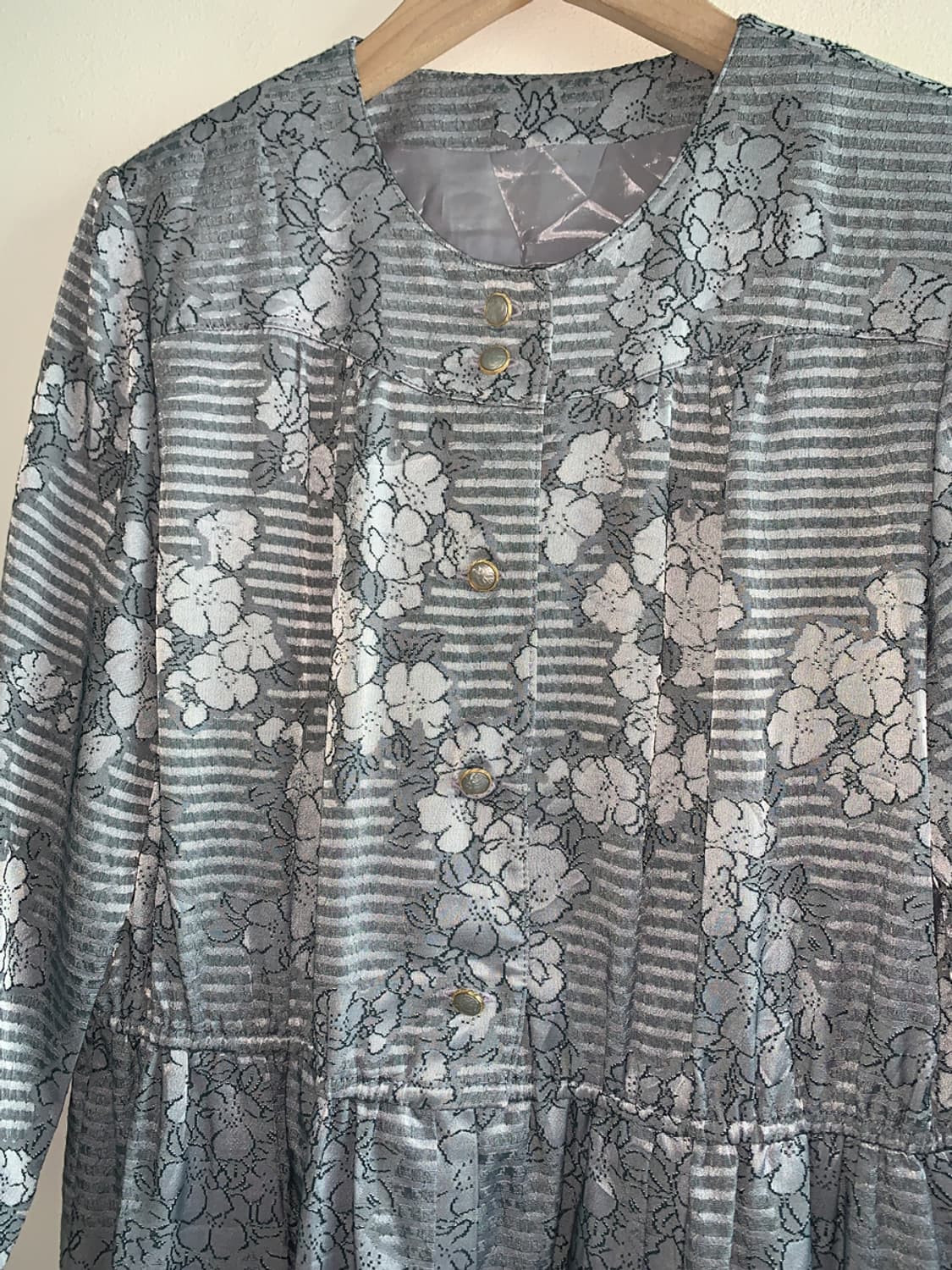 Oriental pattern gold button dress  상품이미지4