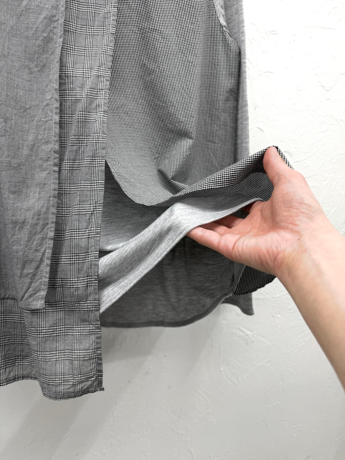 atsuro tayama 체크 레이어드 롱슬리브 상품이미지4