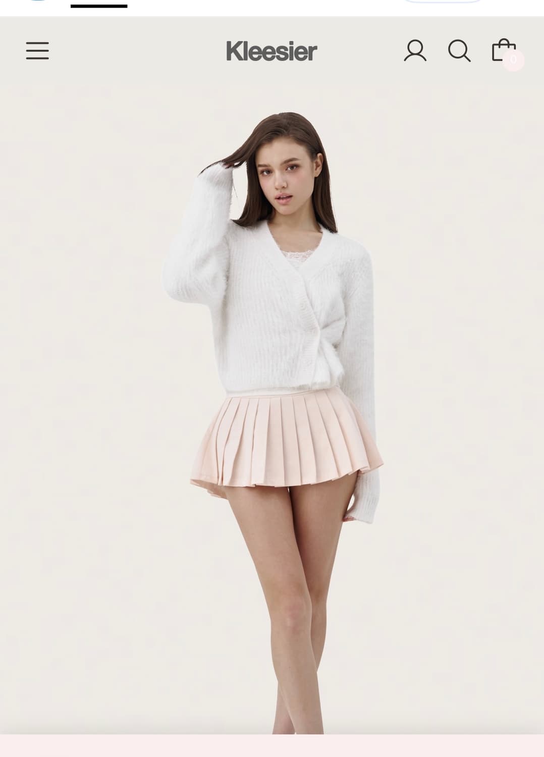 새상품 클리시어 클래식 슈가플럼 가디건  상품이미지1