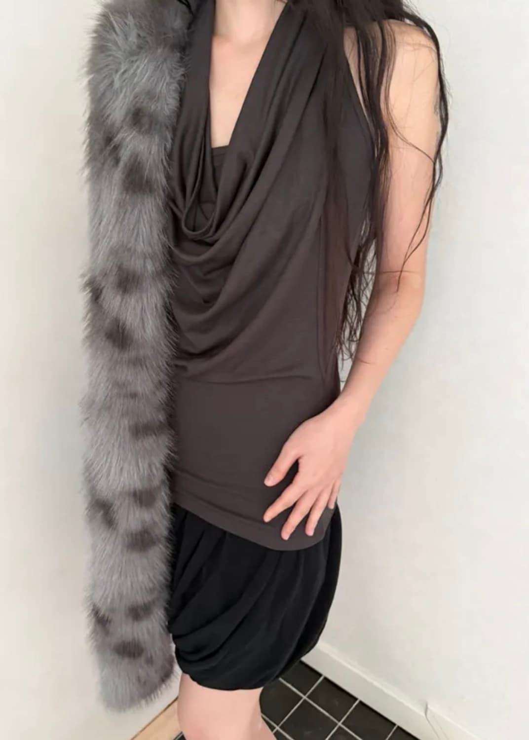 Slouch drape top 상품이미지2