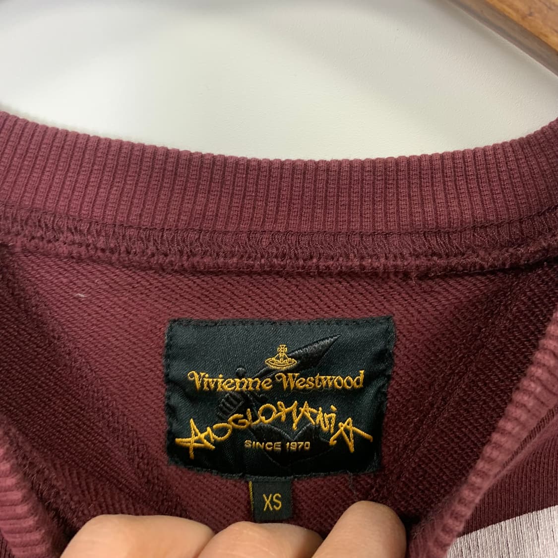비비안웨스트우드 빅로고 버건디 스웻 맨투맨  상품이미지8