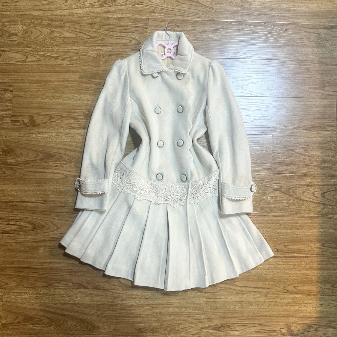 빈티지 엑시즈팜 원피스 코트 달천깔 히메갸루 로걀 라떼 공겜여주 발레코어 상품이미지1