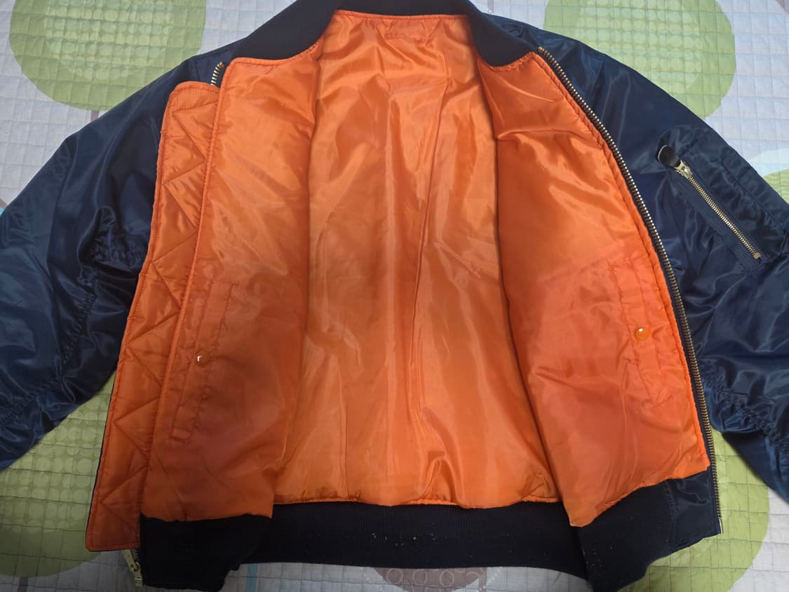 로스코 MA-1 네이비 항공점퍼 L사이즈(105~110) 판매 상품이미지3