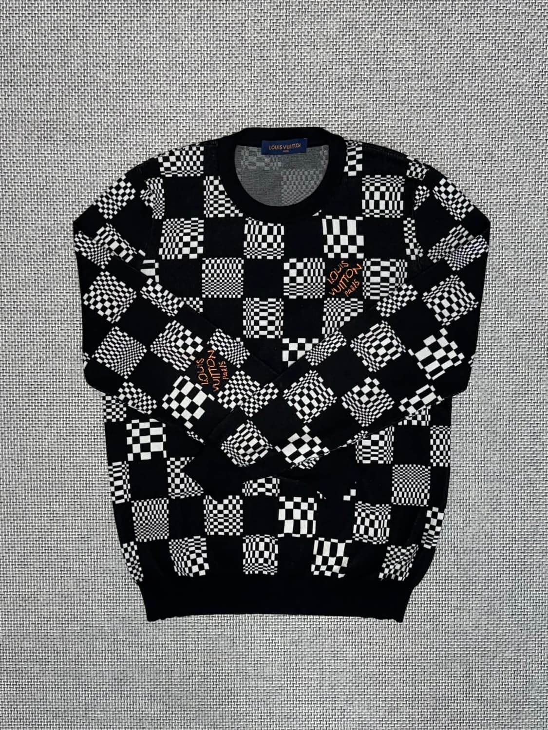 루이비통 다미에 크루넥 체크 니트 상품이미지1