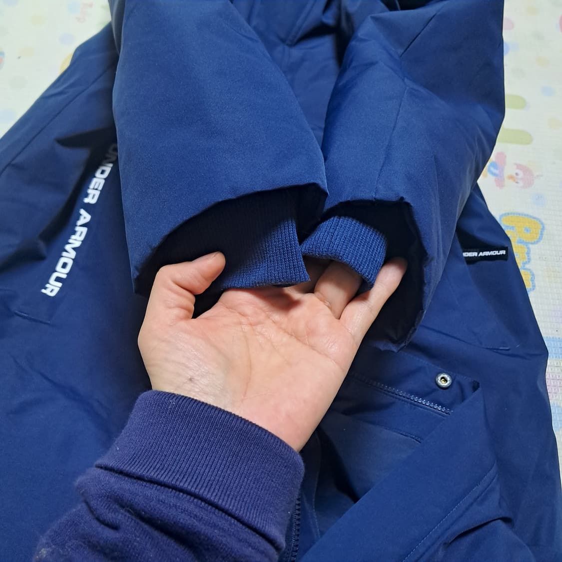 언더아머 네이비 남성 롱패딩 L사이즈(약100~105)상태상급 상품이미지9