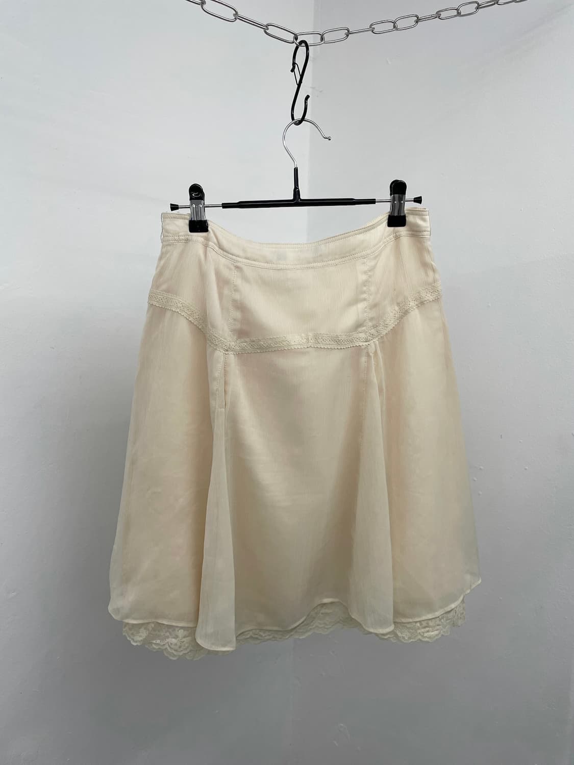 시어 크림 레이스 스커트 상품이미지6