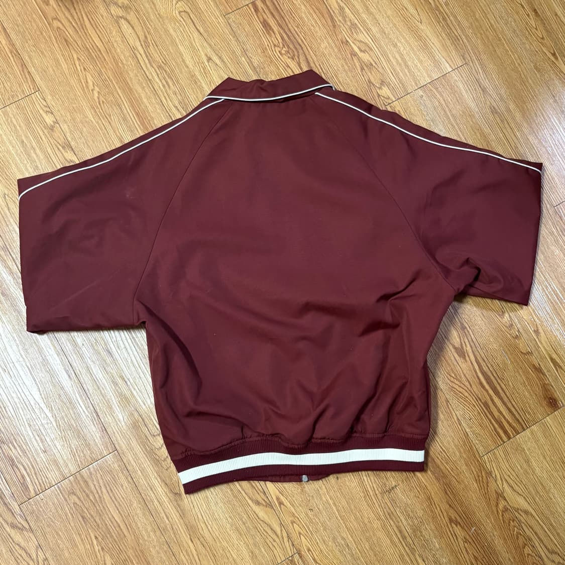 구빈 빅 로고 파이핑 블루종 - 버건디 M 상품이미지2