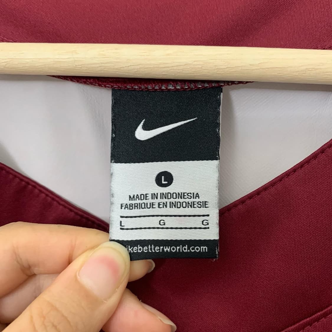 나이키 버건디 부분매쉬 웜업 상품이미지5