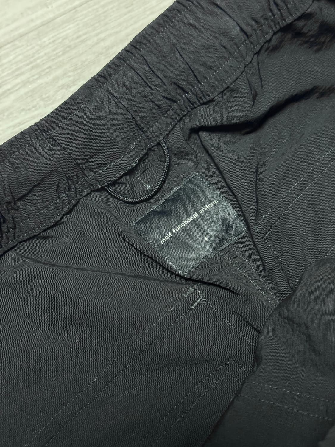 모이프 AW24 오버 퍼티그 팬츠 블랙 1사이즈 상품이미지5