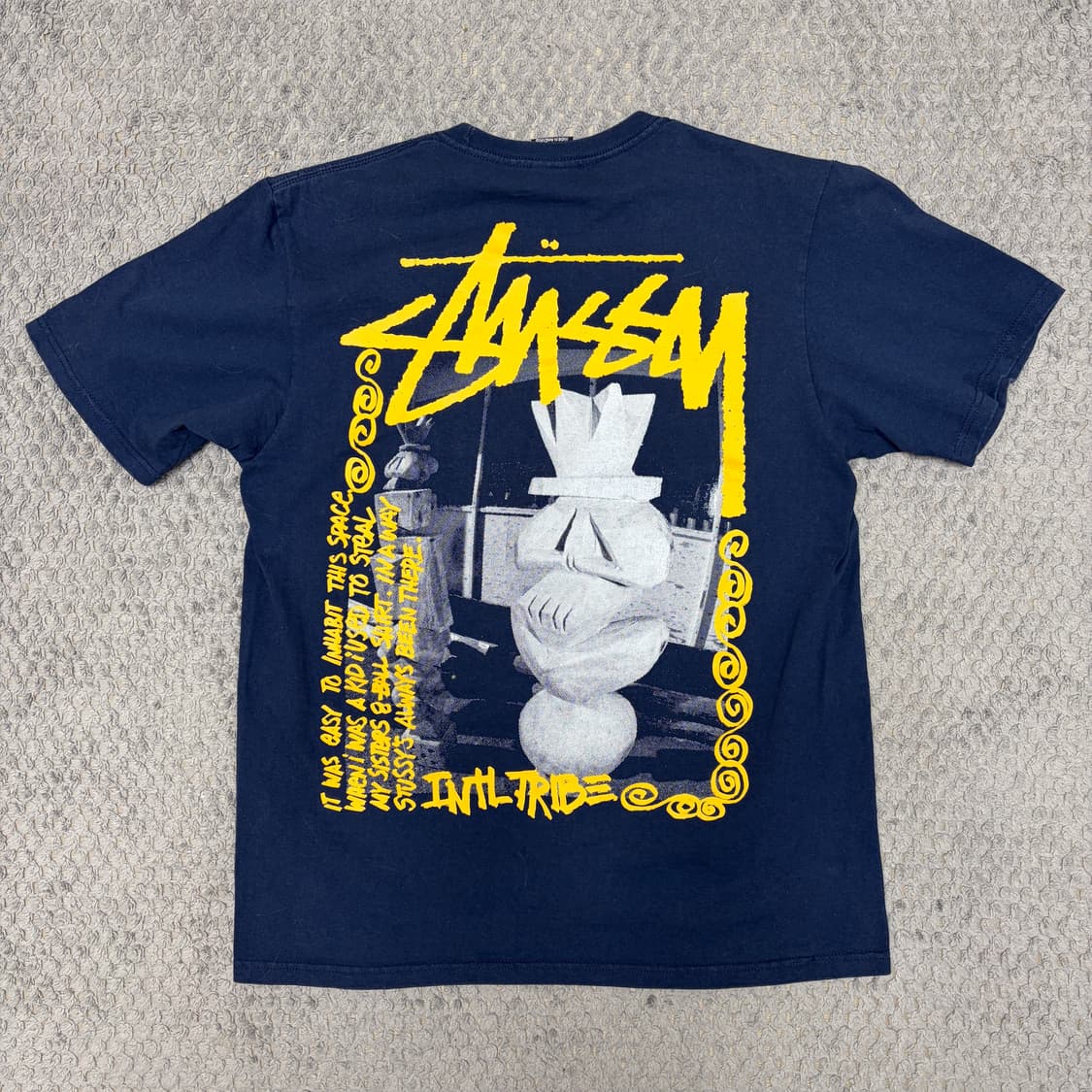 스투시 란딘 티셔츠 반팔 M Navy 상품이미지4