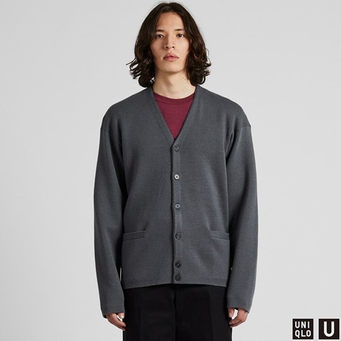 유니클로u 밀라노립 가디건 다크그레이 / L 상품이미지1