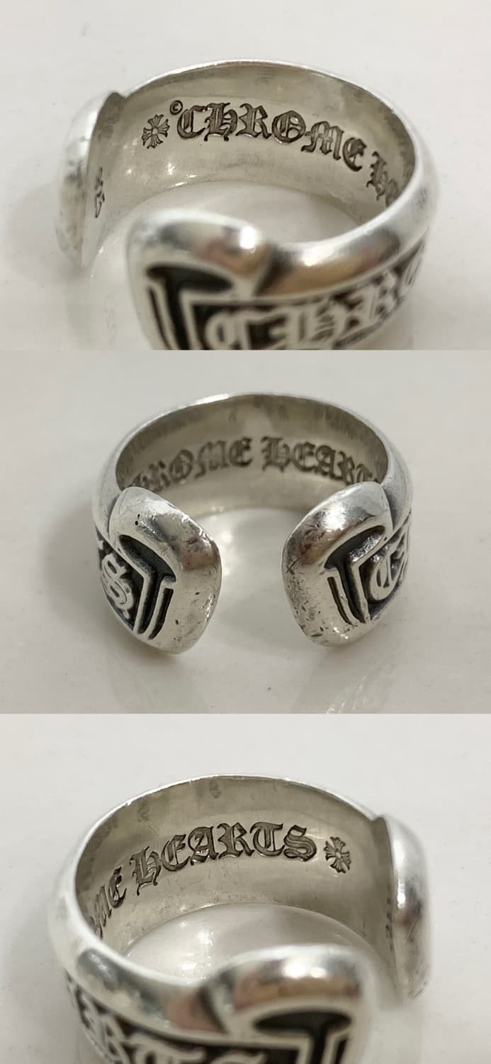 [US 6.5] 크롬하츠 스크롤 라벨 링 스몰 반지 상품이미지2