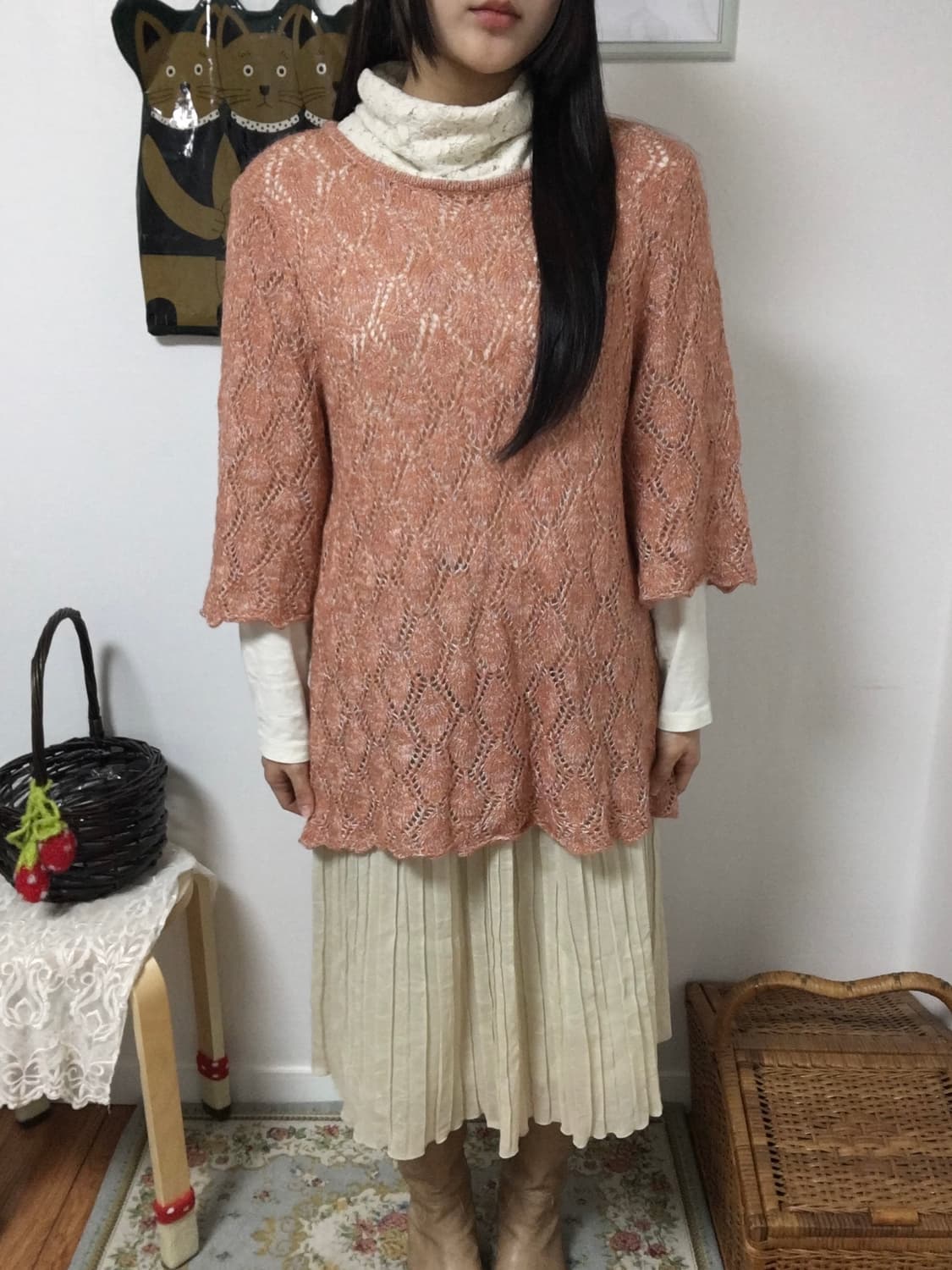 Lace Knit Dress 상품이미지2