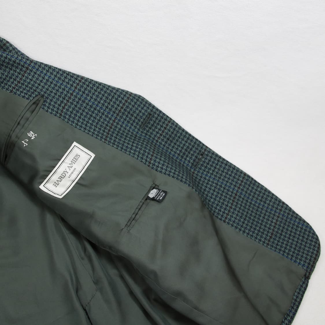 HARDY AMIES 하운즈투스 체크 울 블레이져 (남성용 100) 상품이미지6