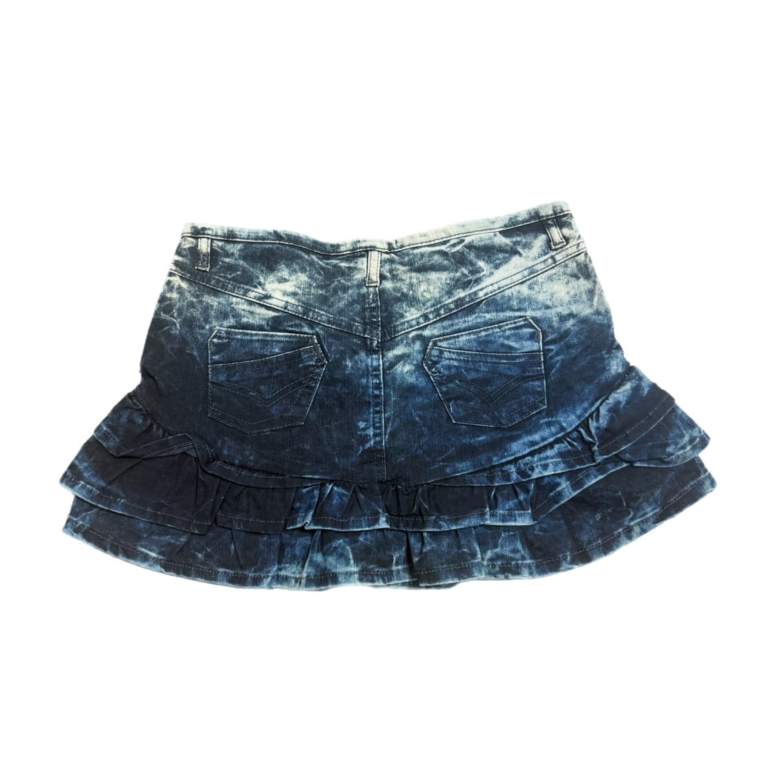 버쉬카 로우라이즈 타이다이 데님 마이크로 미니 스커트 상품이미지2