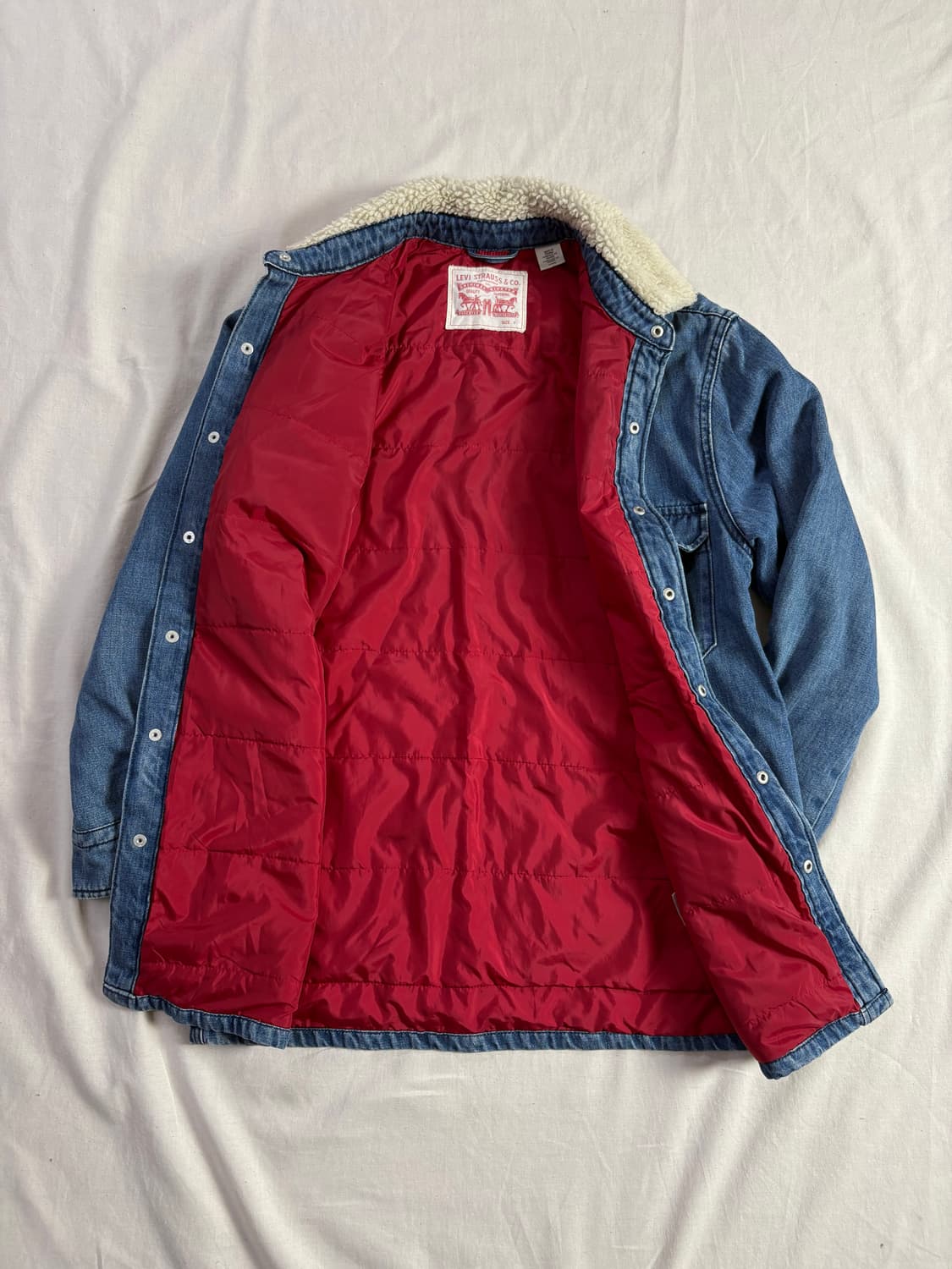 Levis 리바이스 쉐르파 누빔 데님 자켓 S 상품이미지3