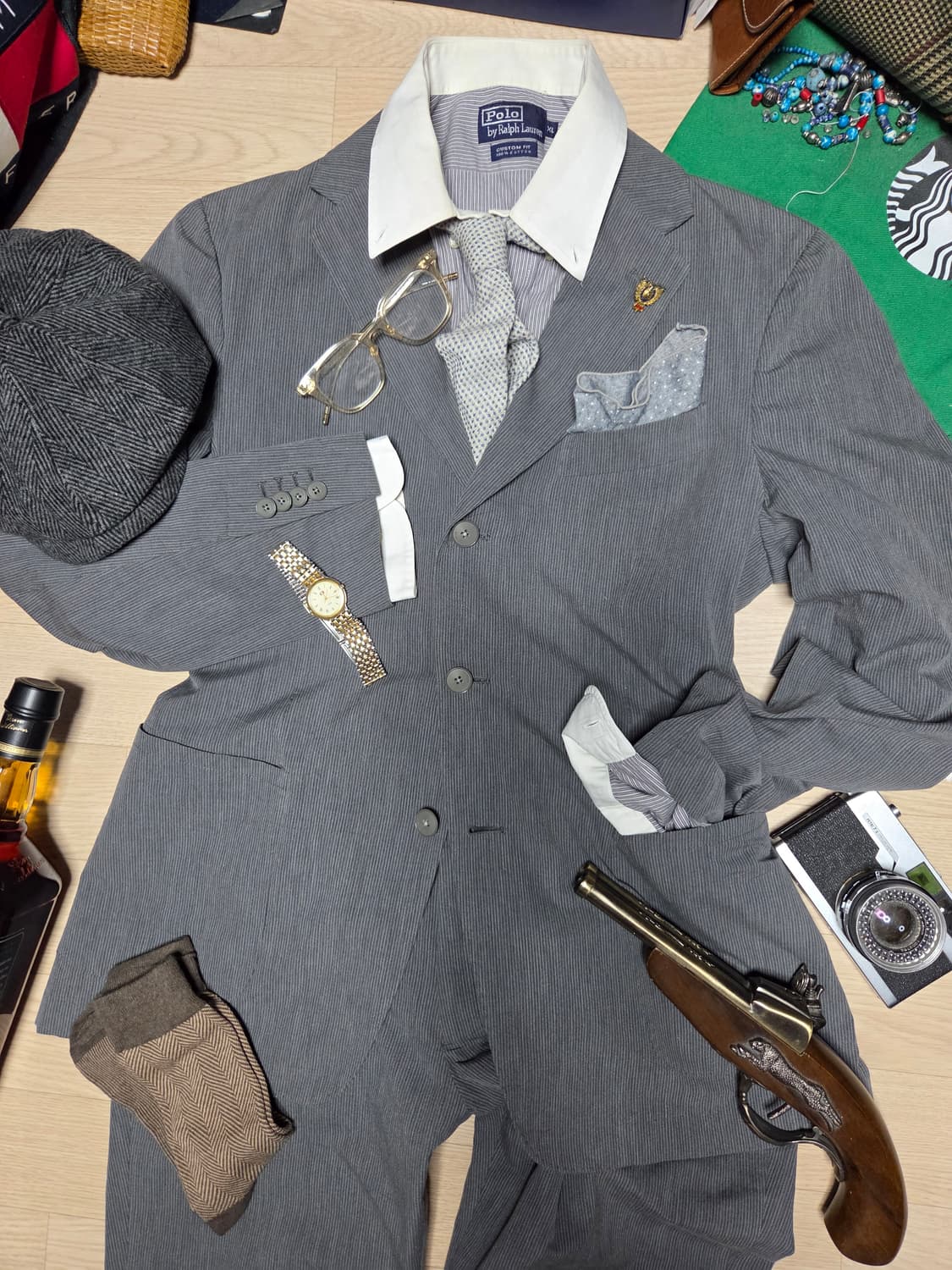 BOGLIOLI Milano (ITALY) 잔스트라이프 3버튼수트 셋업 상품이미지1