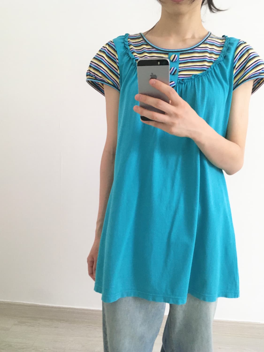 turquise stripe top 상품이미지5