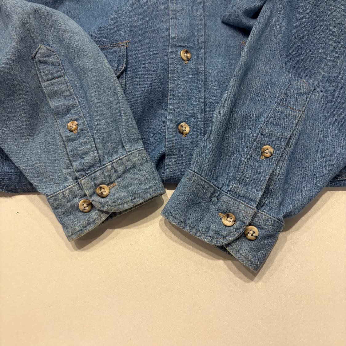 90s USA 빈티지 데님 셔츠 코듀로이 카라 남방 D929 상품이미지6