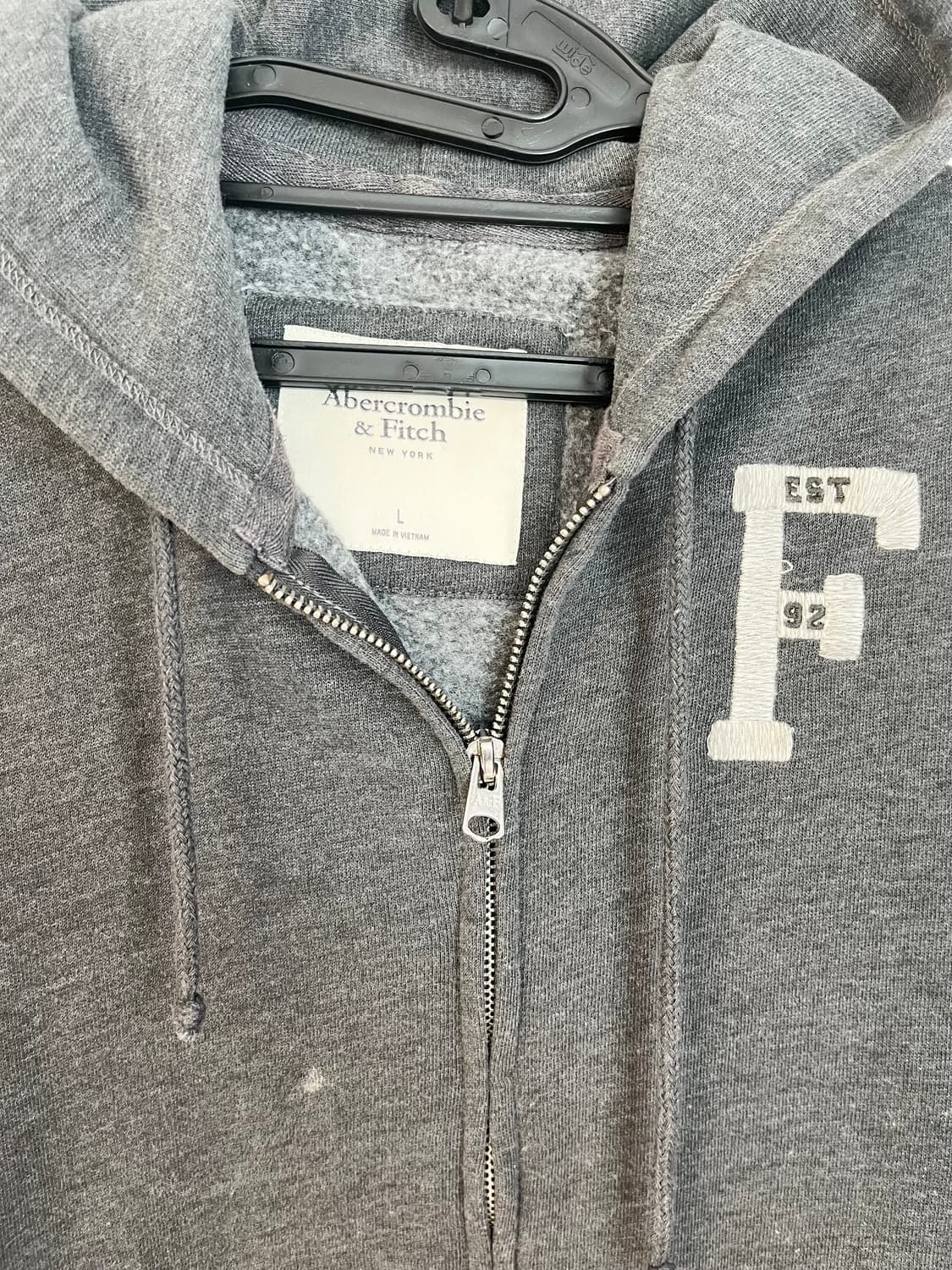 아베크롬비 후드집업 그레이 (L size)  상품이미지4