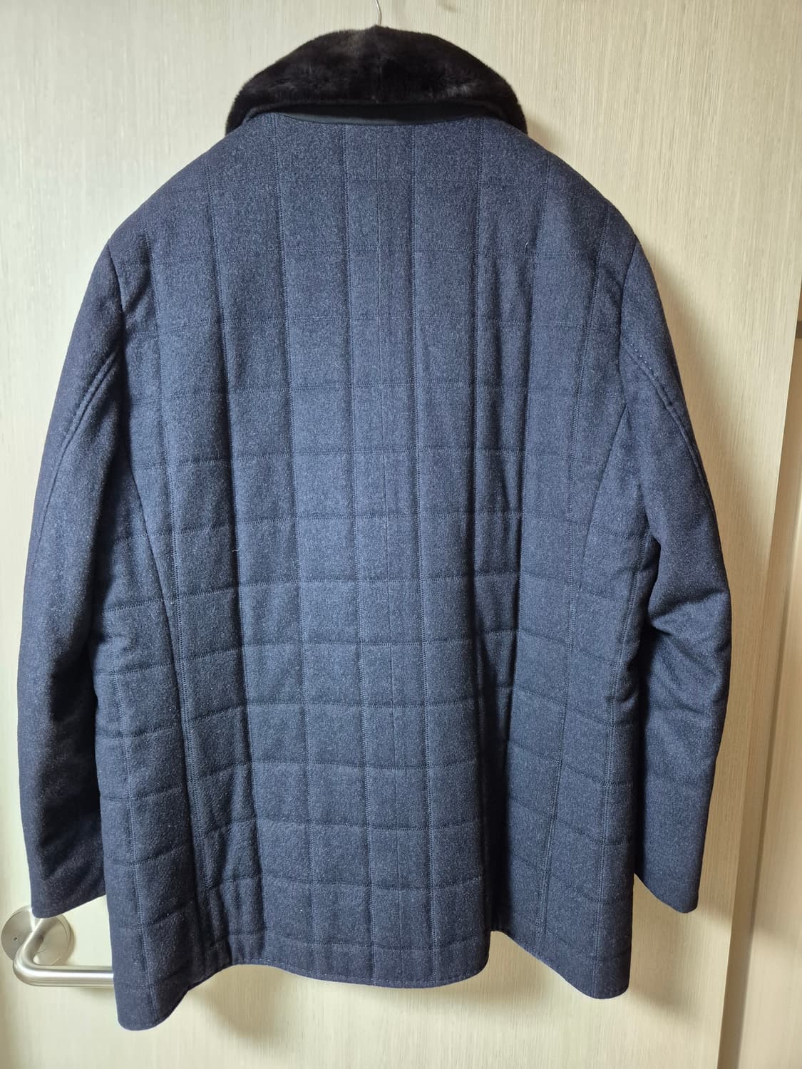 빨질레리 리얼 래빗퍼 밍크카라 캐시미어 자켓  겨울퍼자켓 남성 52 코트 상품이미지2