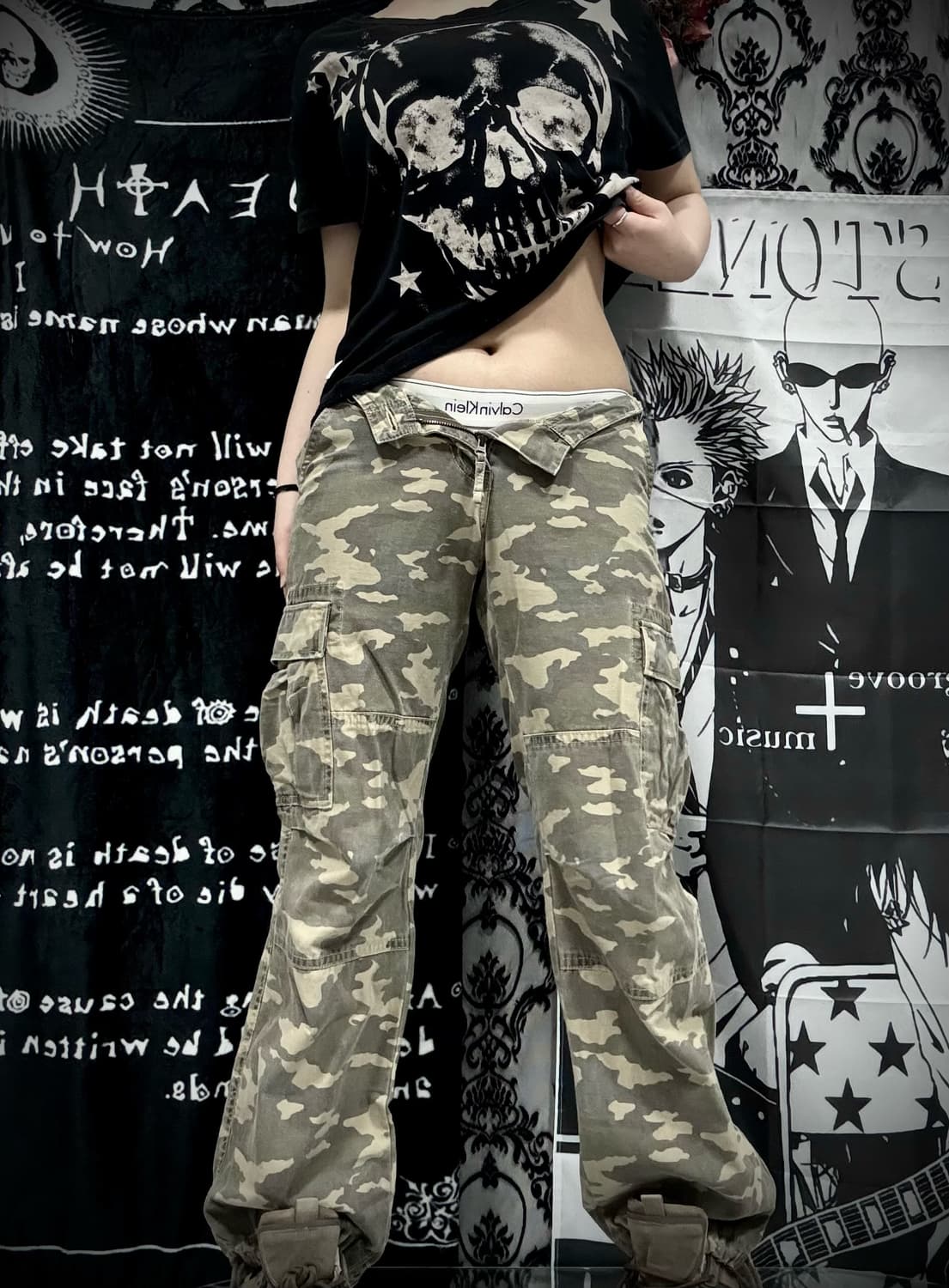 Y2k 카모 카고 팬츠 상품이미지1