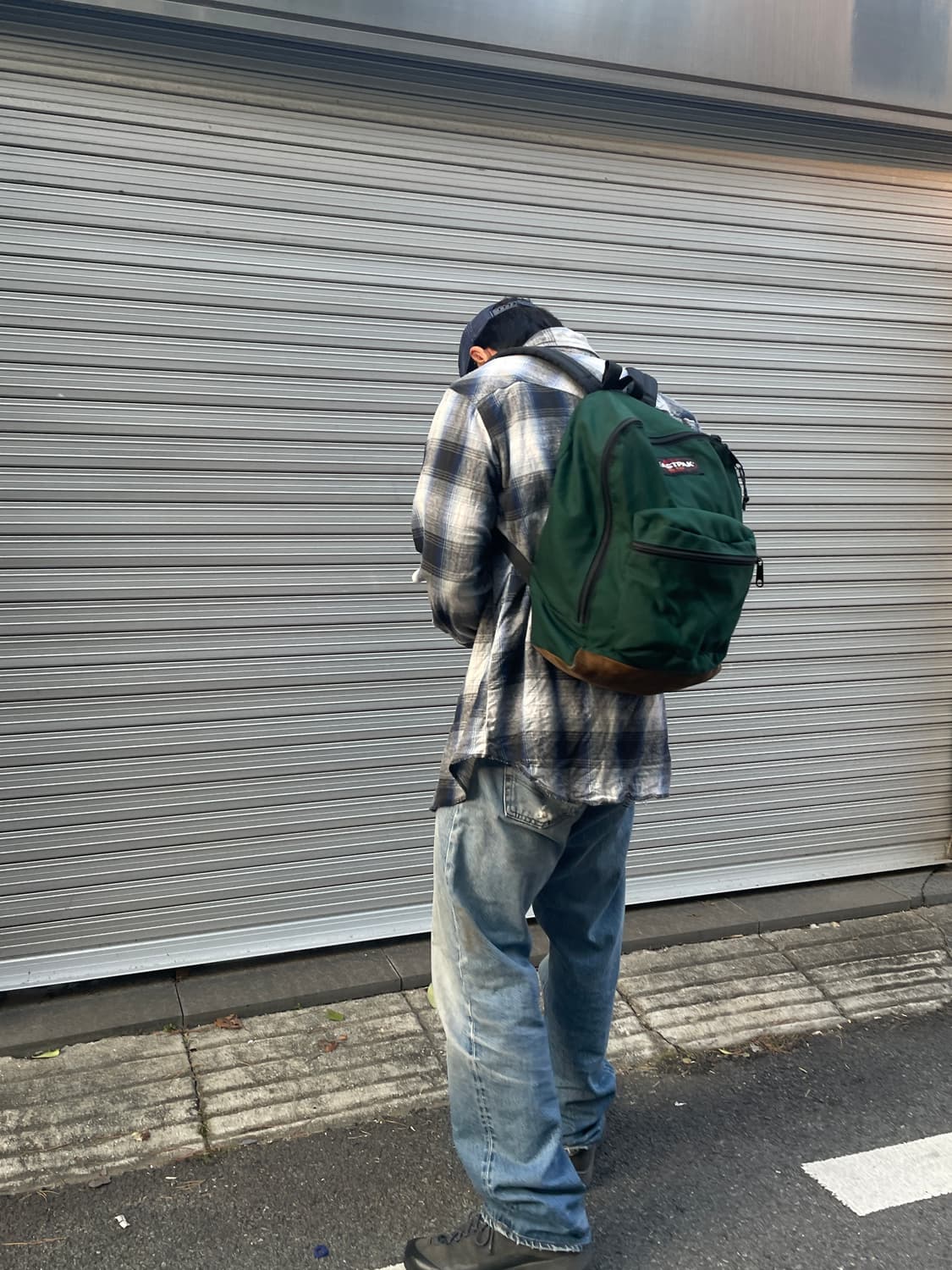 90s Eastpak Leater Bottom Backapack 상품이미지2
