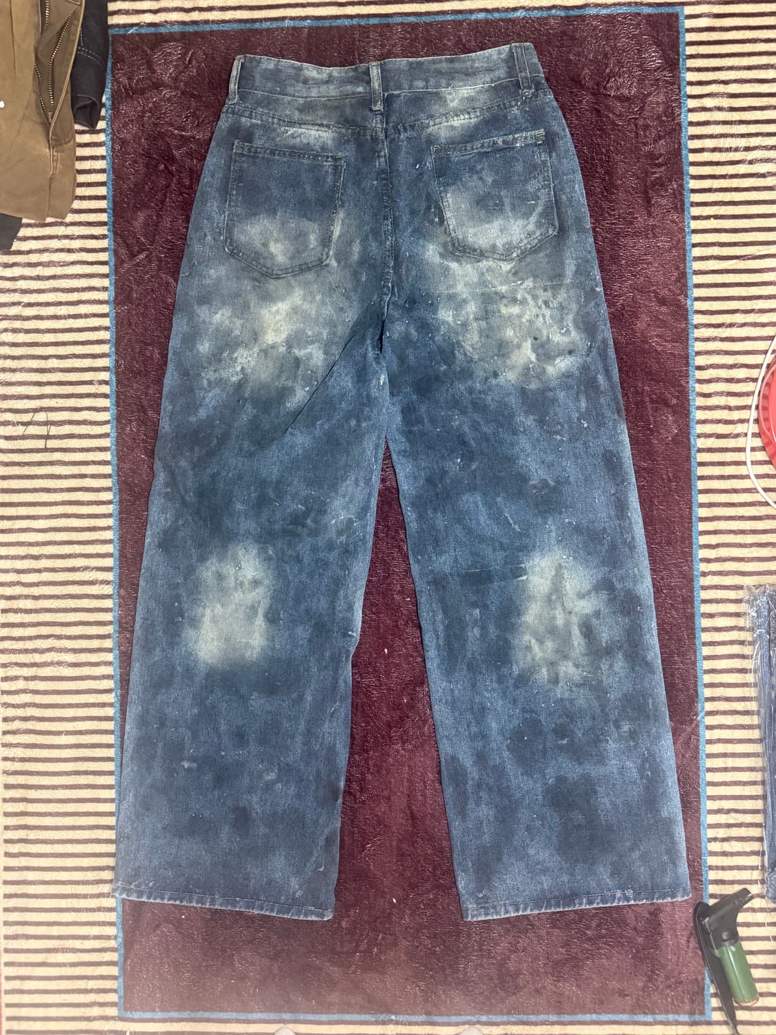 빈티지 왁스 페이팅 메이드 스터드 데님 진  상품이미지7