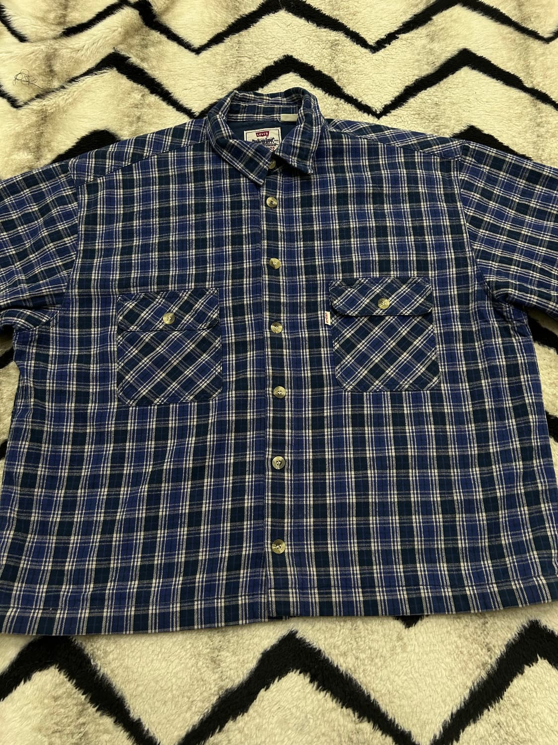 [XL]리바이스90s 체크 누빔 셔츠/안감퀄팅 상품이미지3