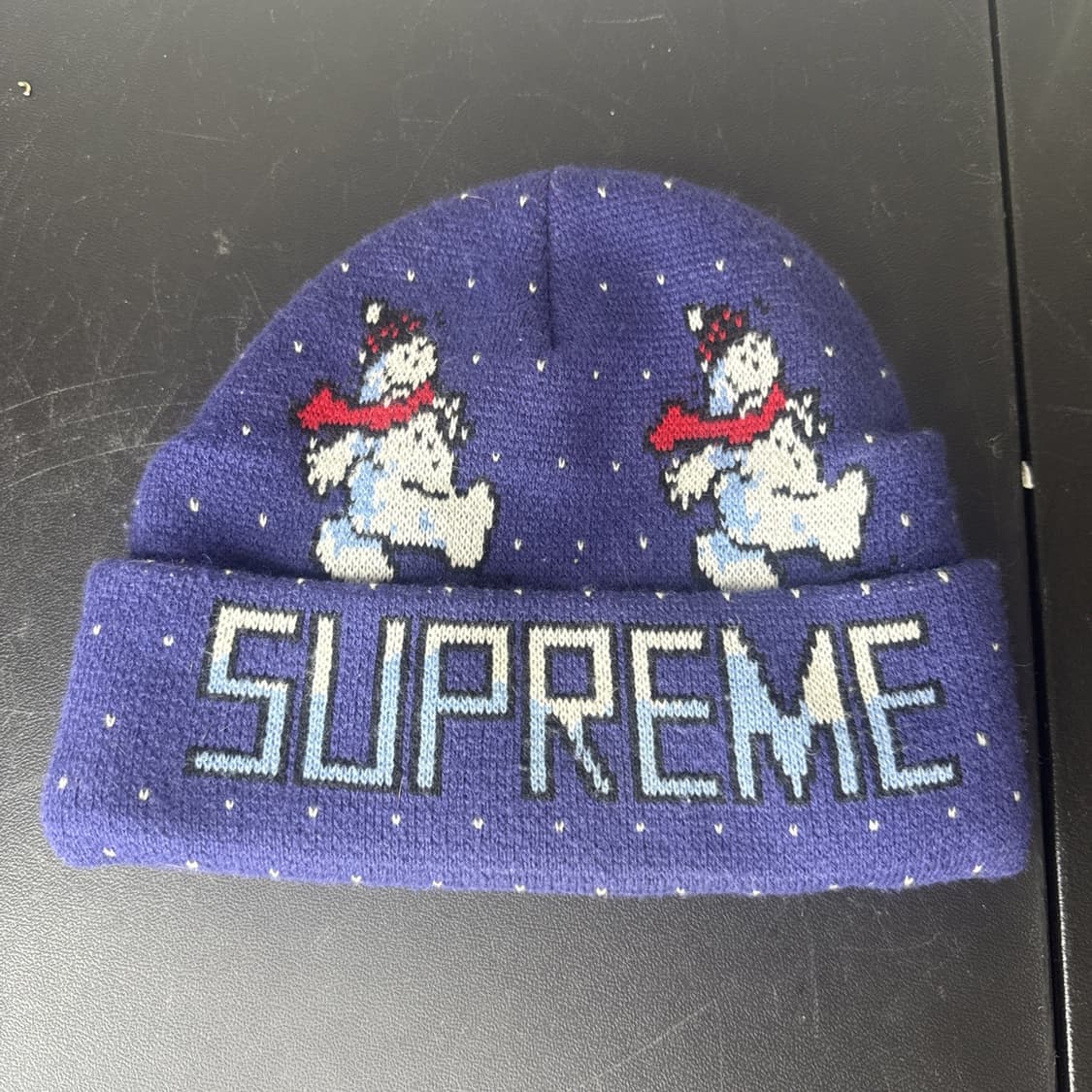 슈프림 스노우맨 자카드 비니 네이비 상품이미지1