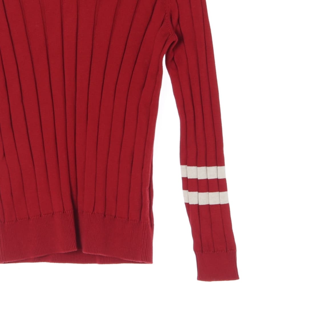 (새상품)[M]브루넬로 쿠치넬리 레드 브이넥 니트 스웨터
 상품이미지3