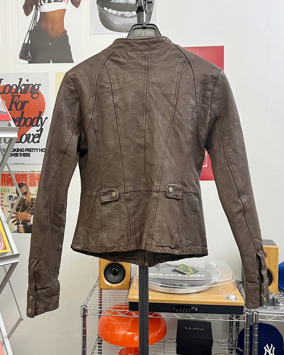 올드 빈티지 브라운 리얼 램스킨 레더 자켓 상품이미지7