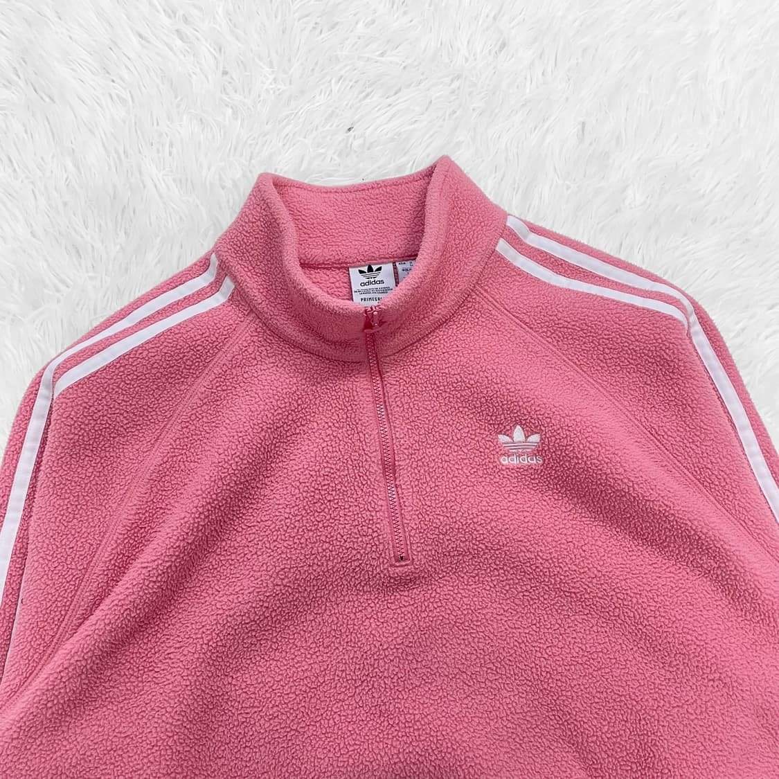 아디다스 오리지널 플리스 아노락 자켓 핑크 상품이미지3