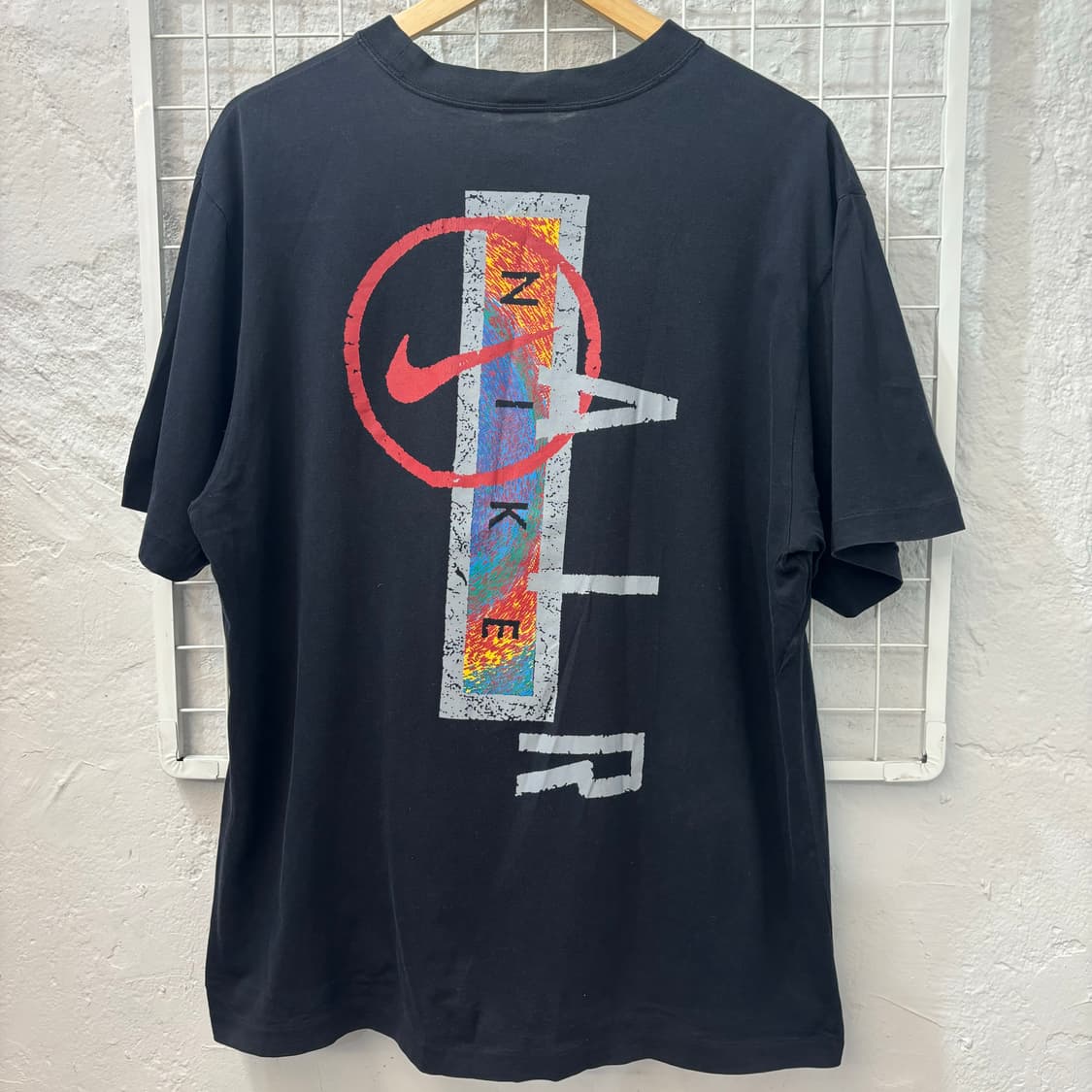 90s 나이키 올드스쿨 빈티지 빅 프린팅 로고 반팔 티셔츠 L 상품이미지1