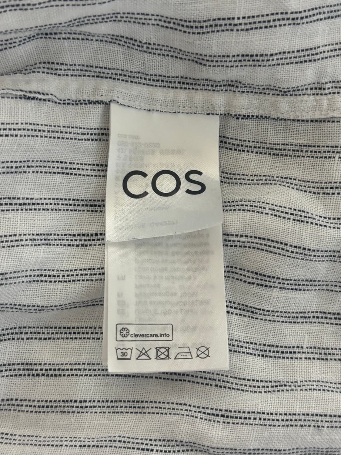 Cos 코스 린넨 스트라이프 셔츠 S 상품이미지3