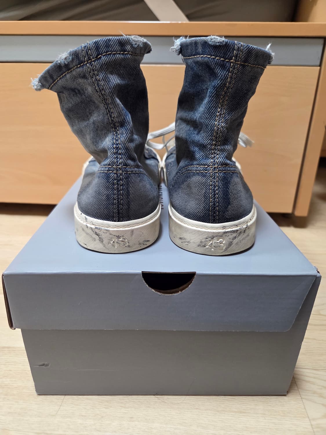 [43] 발렌시아가 파리 하이탑 스니커즈 블루 상품이미지4