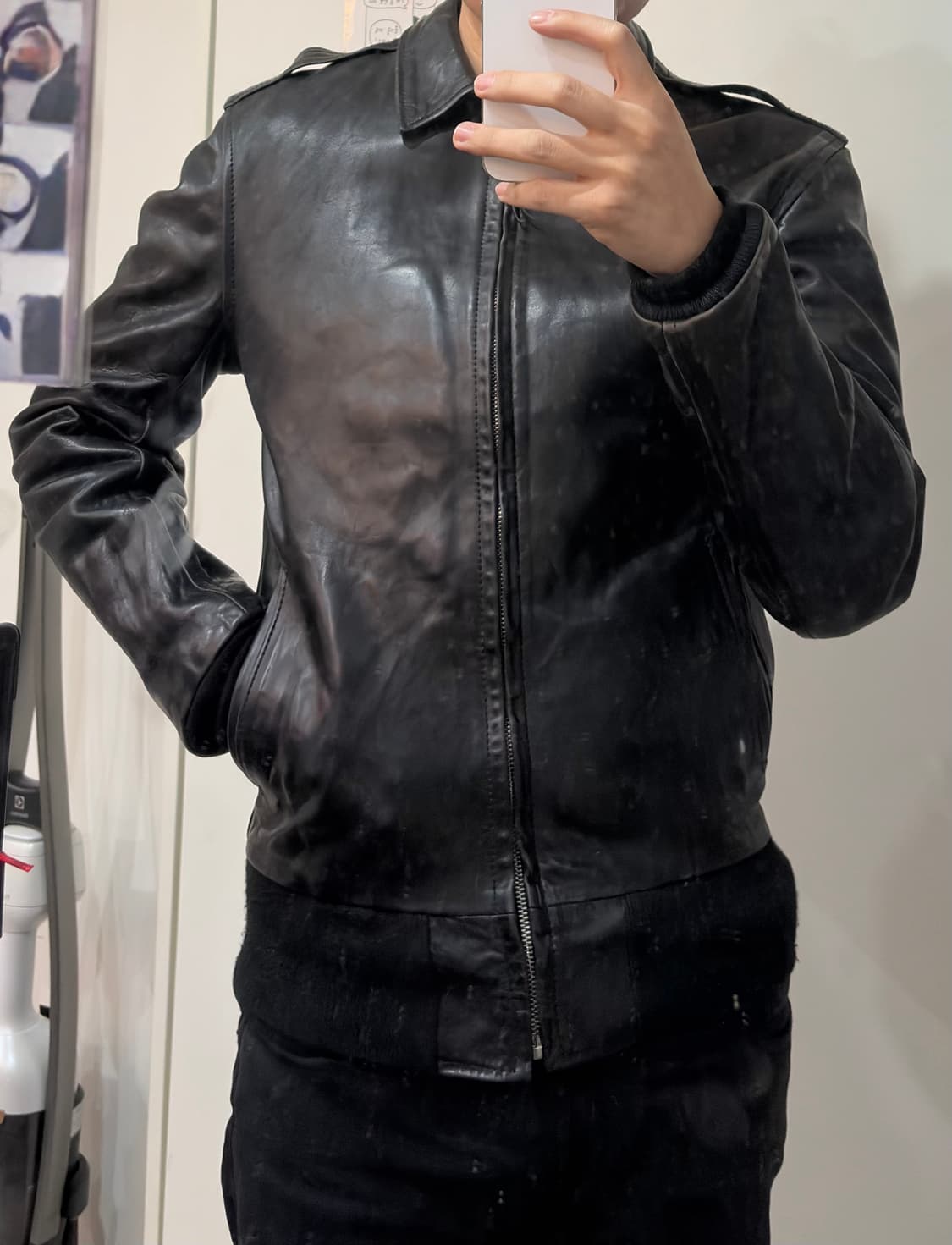 에어로 레더 FQHH “Happy Days” 말가죽 자켓 상품이미지4