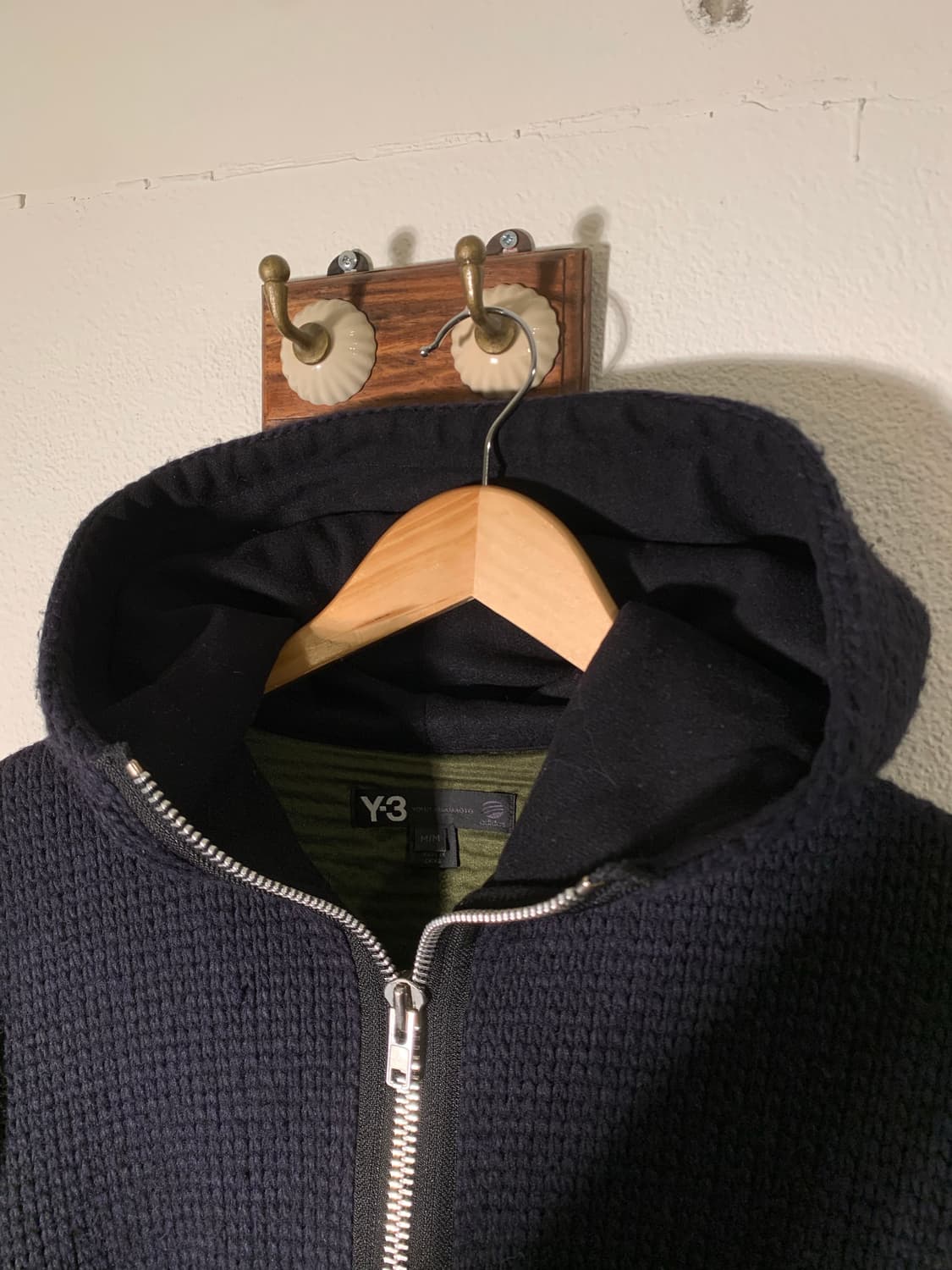 요지야마모토 y-3 니트 도킹 후드집업 상품이미지3
