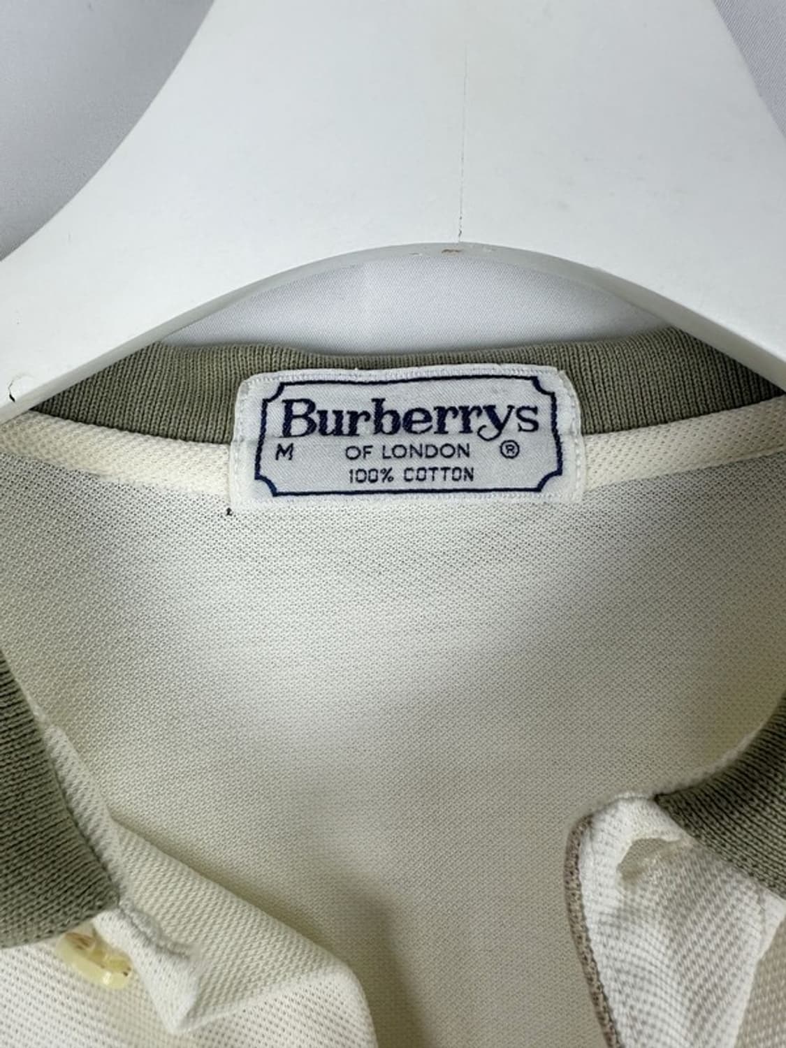 [M] BURBERRYS 빈티지 버버리 카라티 크림 상품이미지6