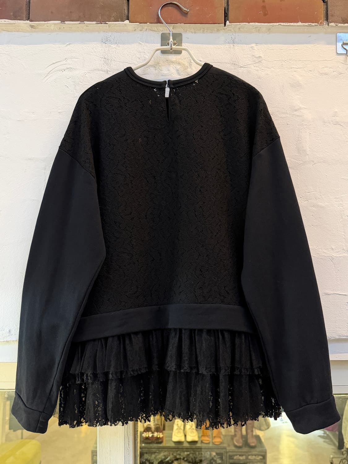 N21 누메로벤투노 레이스 블랙 맨투맨 38 상품이미지6