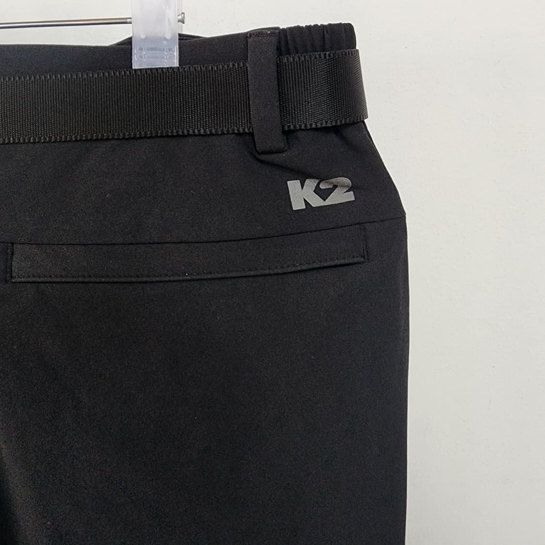 K2 블랙 벨트 바지 남성 상품이미지5